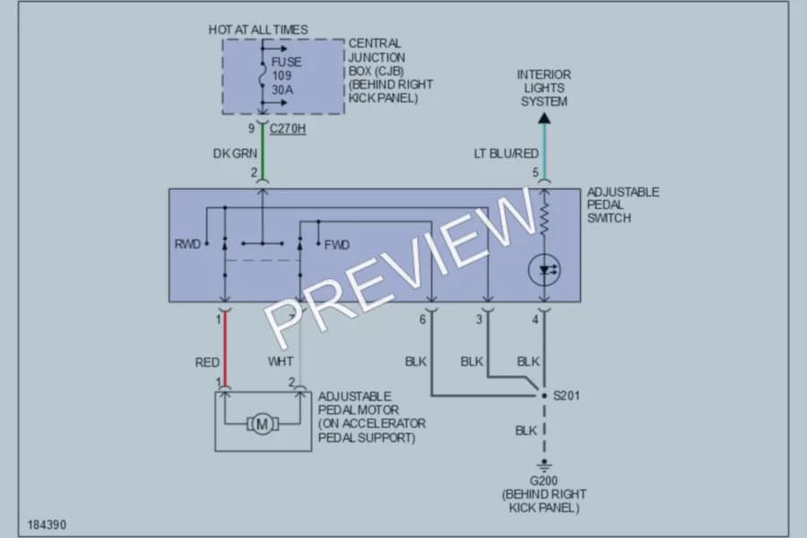 2004 Ford Expedition Power Seats wiring diagram preview