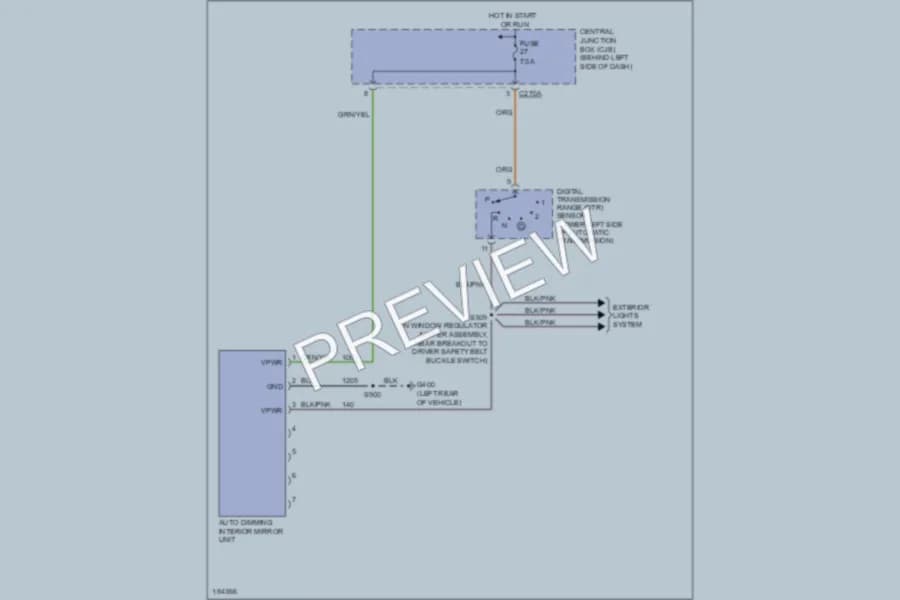 2004 Ford Explorer Power Mirrors wiring diagram preview