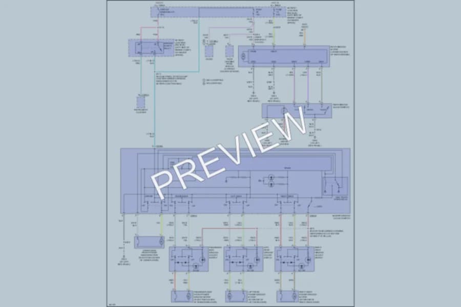 2004 Ford ExplorerSportTrac Power Windows wiring diagram preview