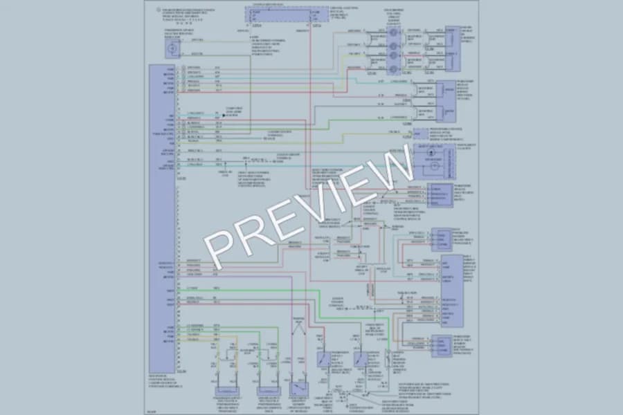 2004 Ford F150 Supplemental Restraints wiring diagram preview with protected circuit layout