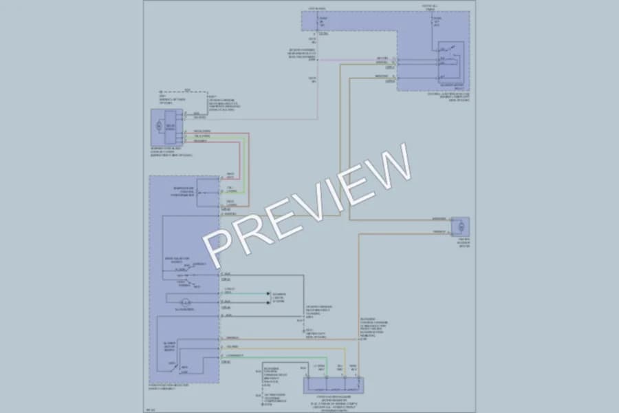 2004 Ford F250 Super Duty Air Conditioning wiring diagram preview with protected circuit layout