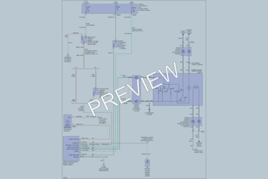 2004 Ford F250 Super Duty Cruise Control wiring diagram preview with protected circuit layout