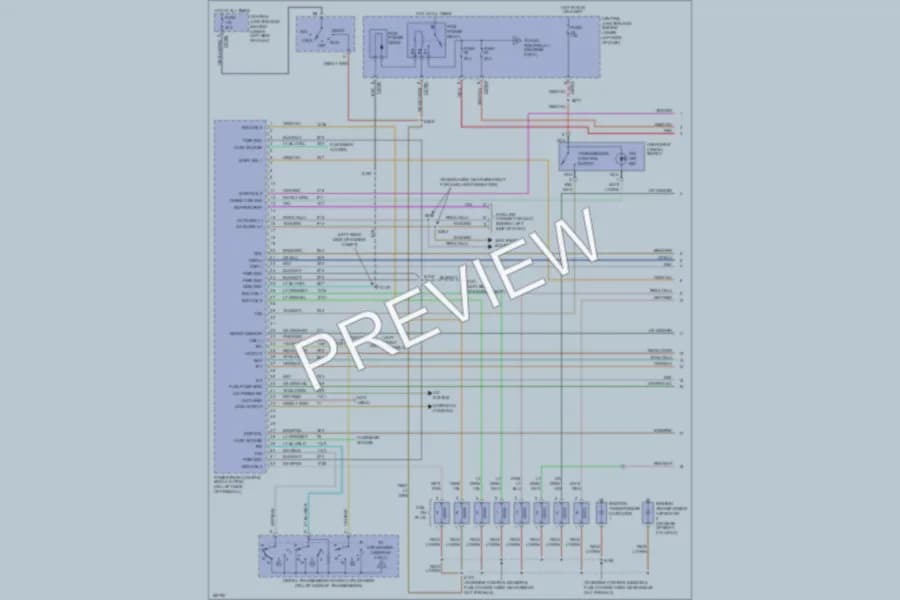 2004 Ford F250 Super Duty Engine Performance wiring diagram preview with protected circuit layout