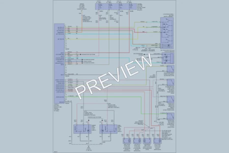 2004 Ford F350 Super Duty Anti Theft wiring diagram preview with protected circuit layout