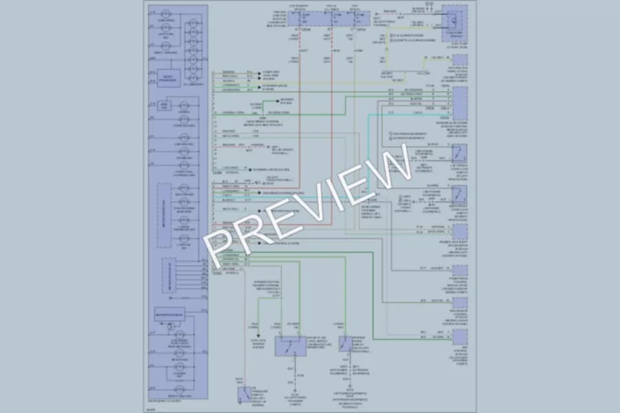 2004 Ford F150 Instrument Cluster wiring diagram preview with protected circuit layout