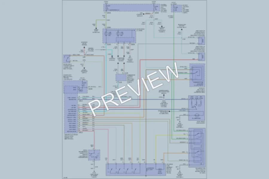 2004 Ford F150 Transmission wiring diagram preview with protected circuit layout