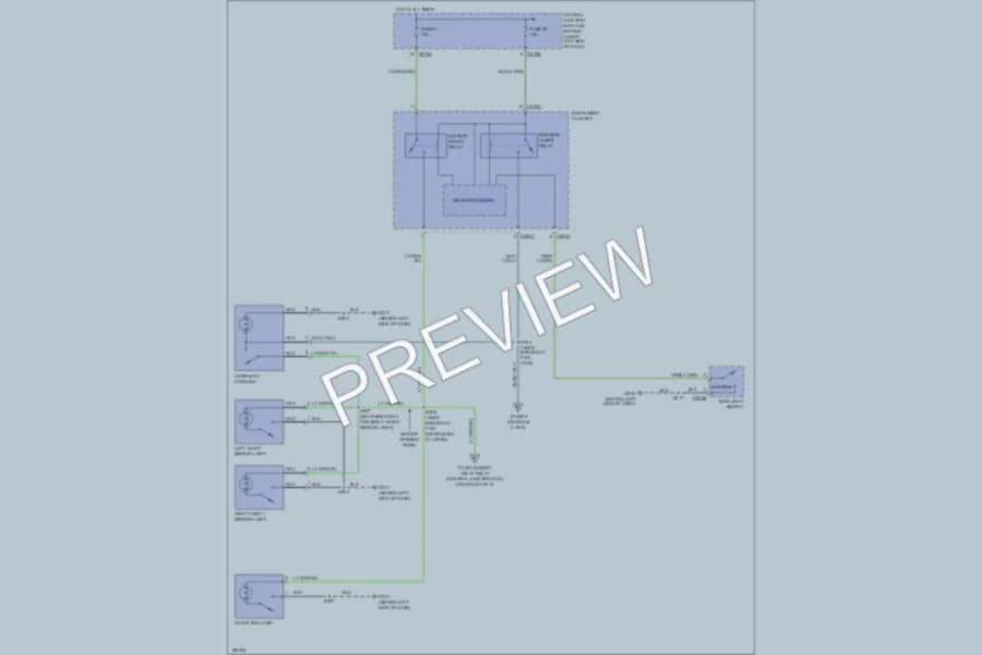 2004 Ford F450ChsCab Interior Lights wiring diagram preview