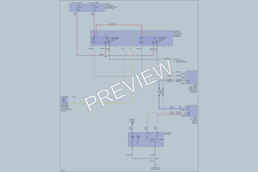 2004 Ford Thunderbird Power Top Sunroof wiring diagram preview