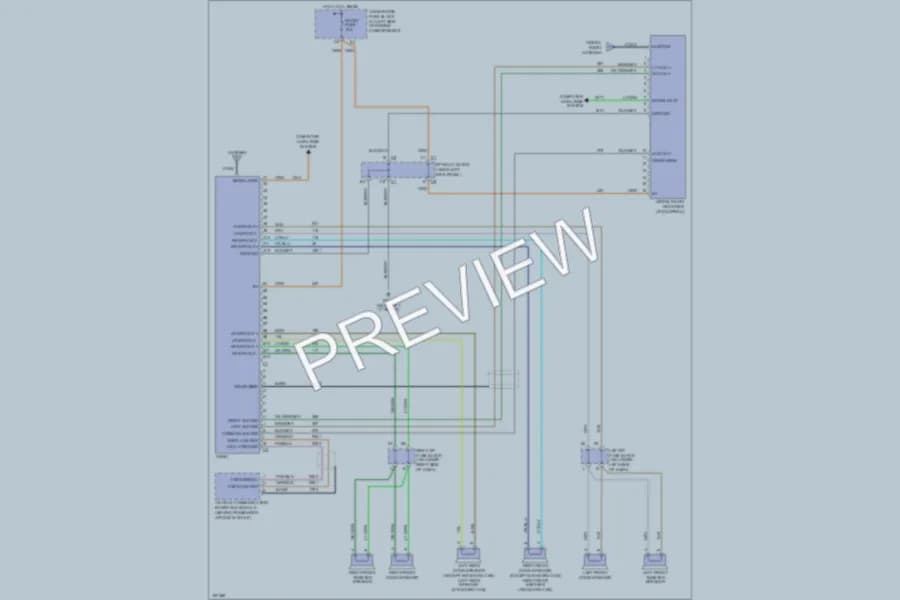 2004 GMC 1500 Radio wiring diagram preview with protected circuit layout