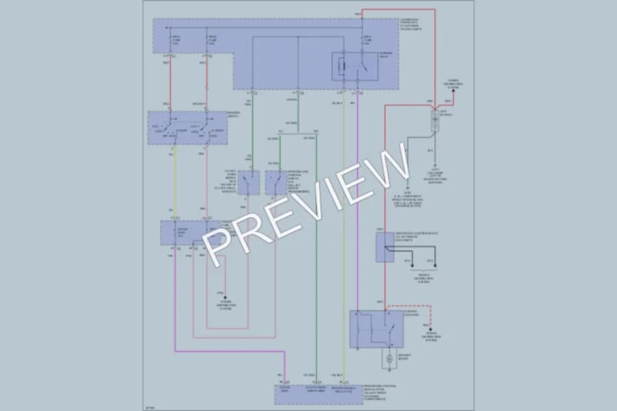2004 GMC 2500 Starting Charging wiring diagram preview with protected circuit layout