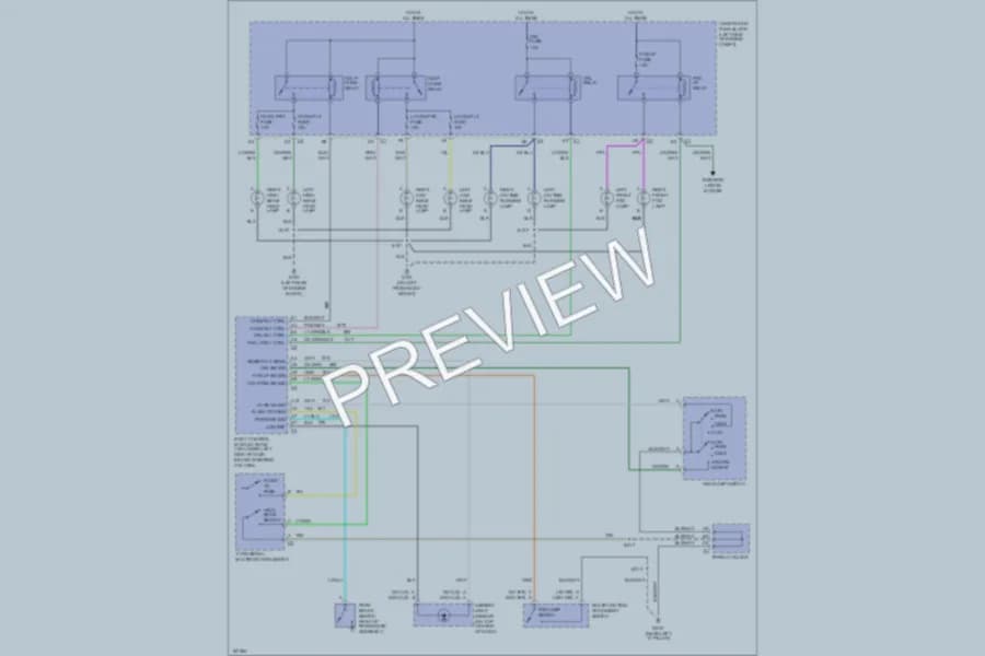 2004 GMC C2500YukonXL Headlights wiring diagram preview