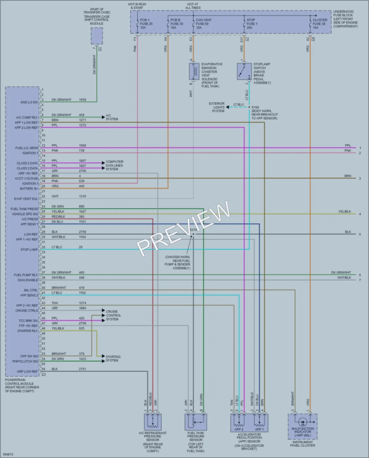 2004 GMC Canyon Engine Performance wiring diagram preview
