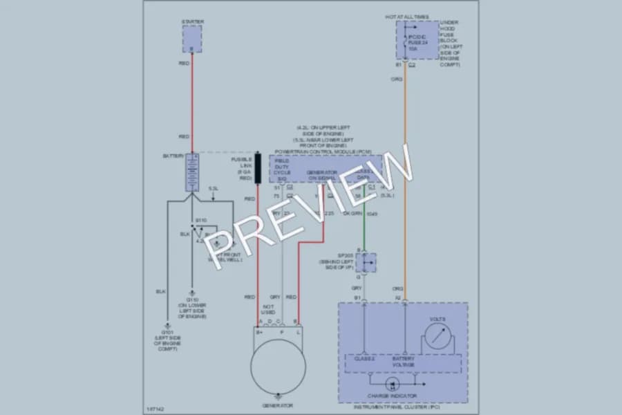 2004 GMC EnvoyXL Starting Charging wiring diagram preview