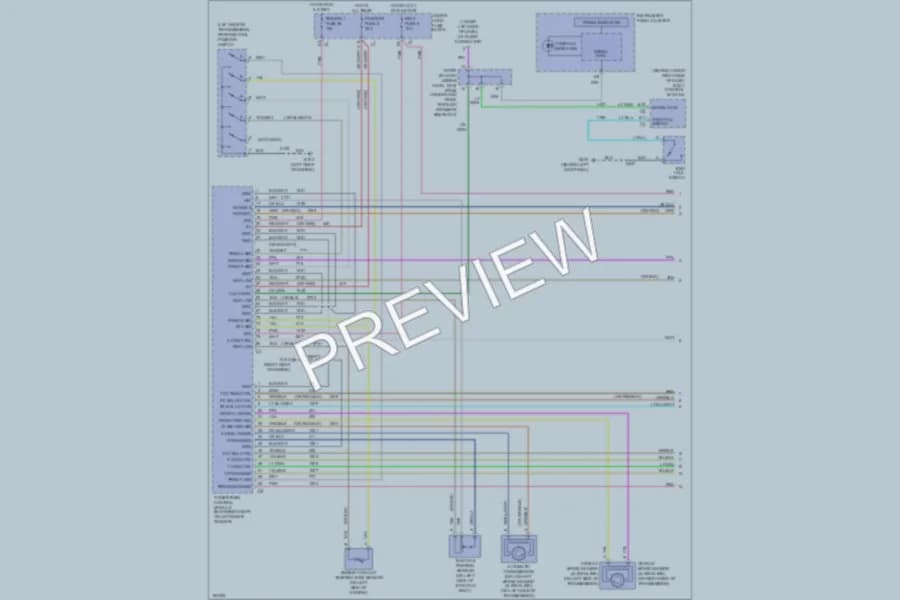 2004 GMC G1500 Transmission wiring diagram preview with protected circuit layout