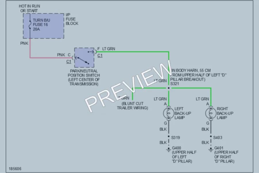 2004 GMC Safari Exterior Lights wiring diagram preview