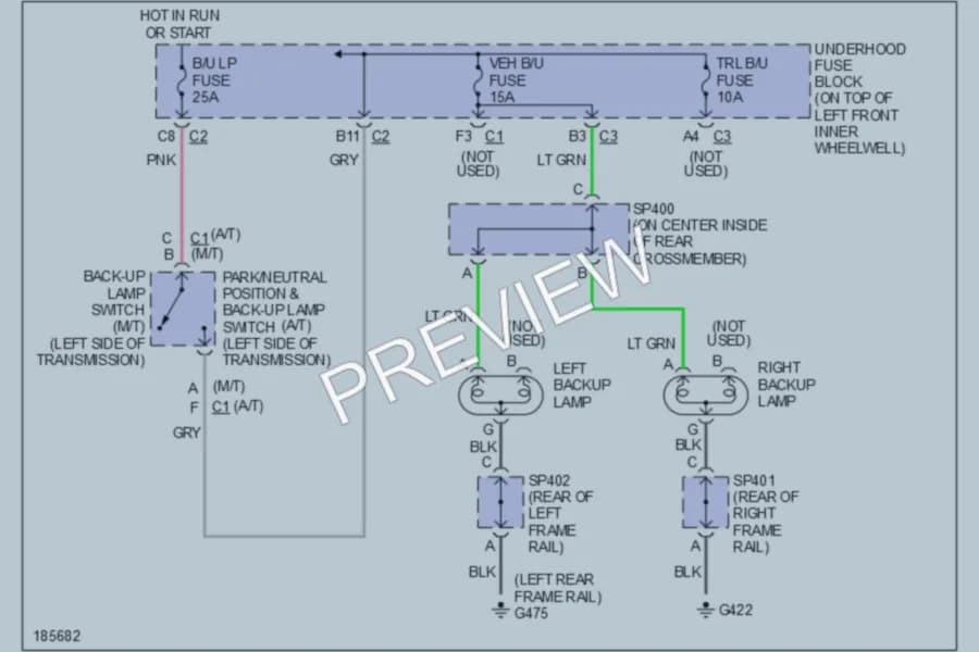 2004 GMC Sonoma Exterior Lights wiring diagram preview