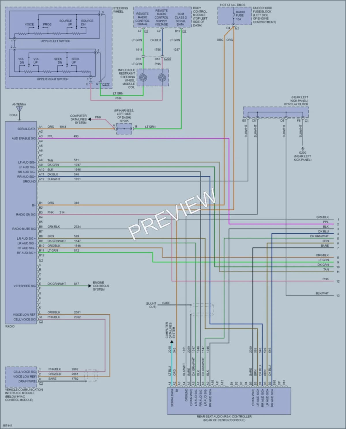 2004 HUMMER H2 Radio wiring diagram preview