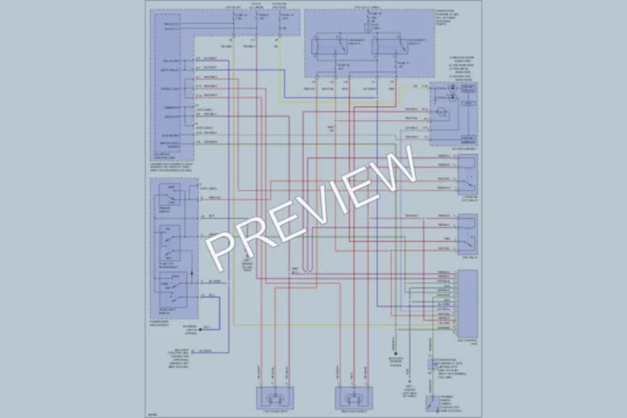 2004 Honda CRV Headlights wiring diagram preview