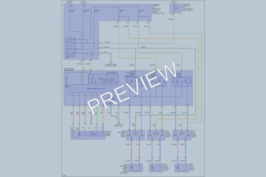 2004 Honda CRV Power Windows wiring diagram preview