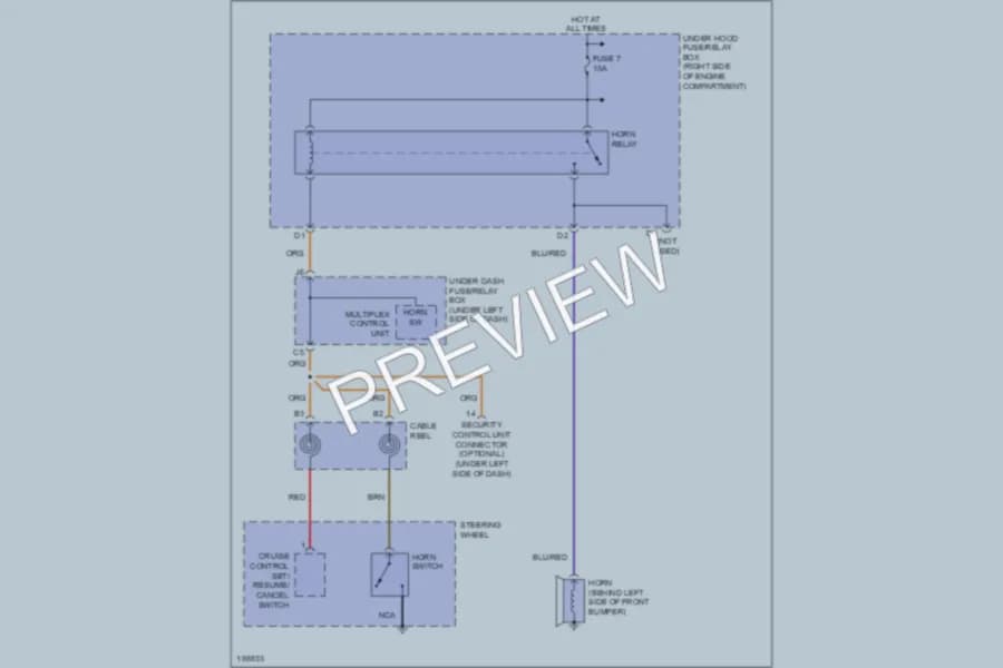2004 Honda Civic Horn wiring diagram preview