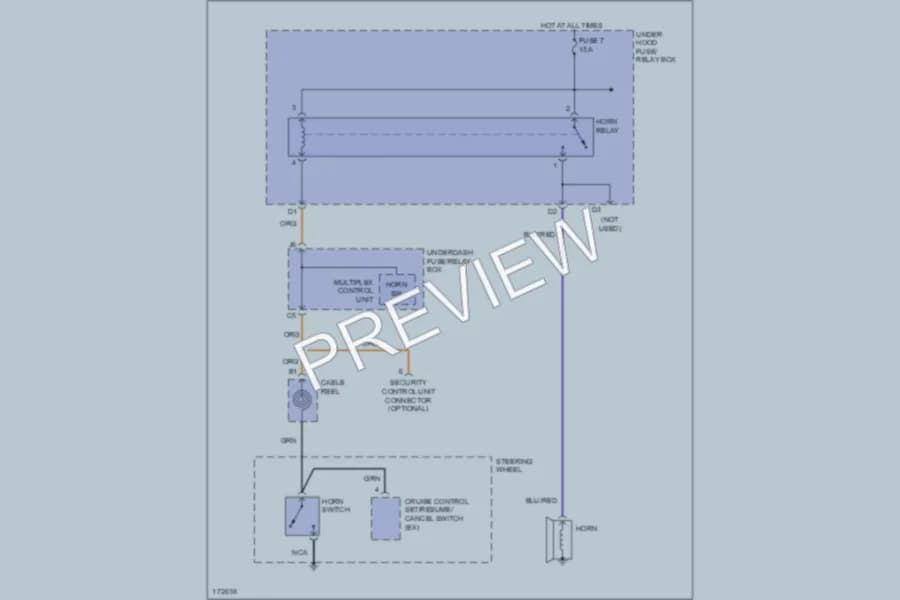 2004 Honda Element Horn wiring diagram preview