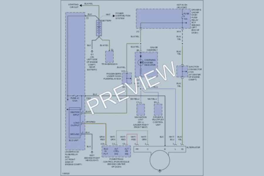 2004 Honda Pilot Starting Charging wiring diagram preview