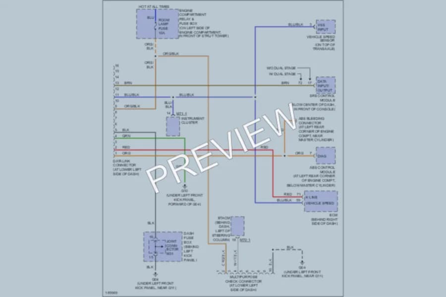 2004 Hyundai Accent Computer Data Lines wiring diagram preview