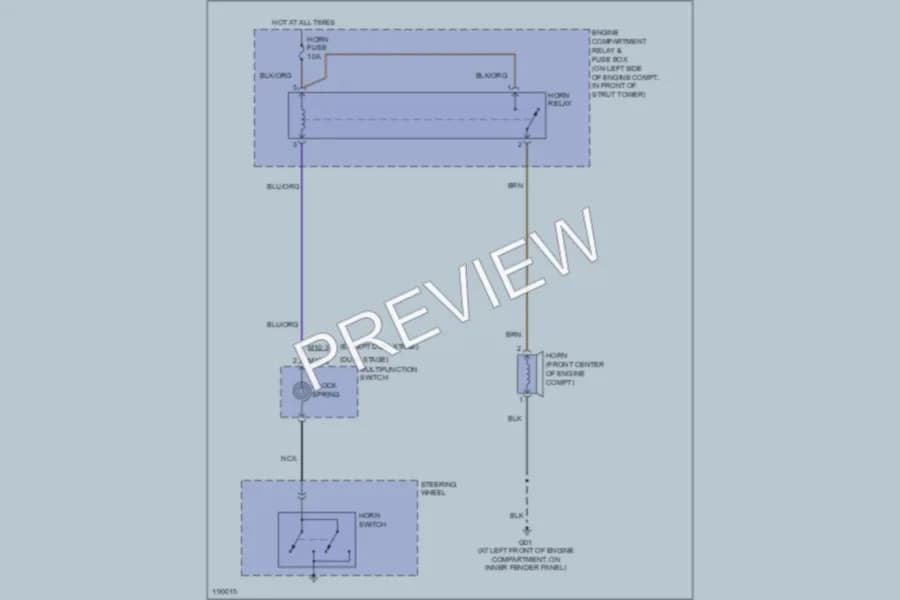 2004 Hyundai Accent Horn wiring diagram preview