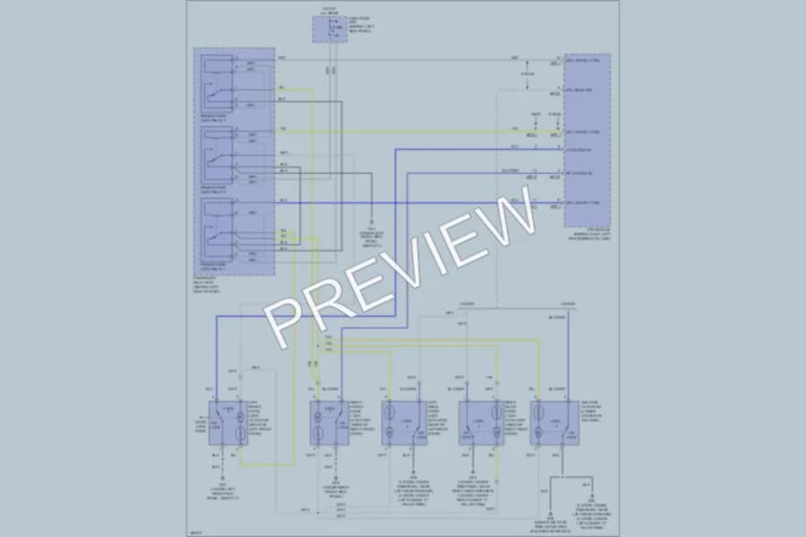 2004 Hyundai Accent Power Door Locks wiring diagram preview