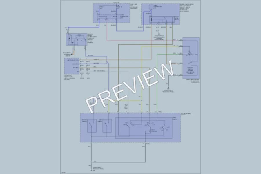 2004 Hyundai Accent Wiper Washer wiring diagram preview