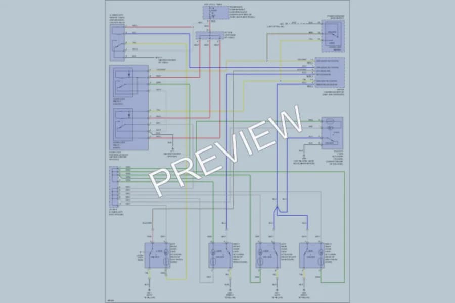 2004 Hyundai Elantra Power Door Locks wiring diagram preview