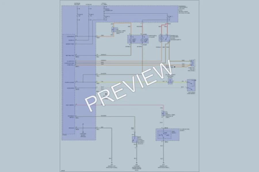2004 Hyundai SantaFe Warning Systems wiring diagram preview