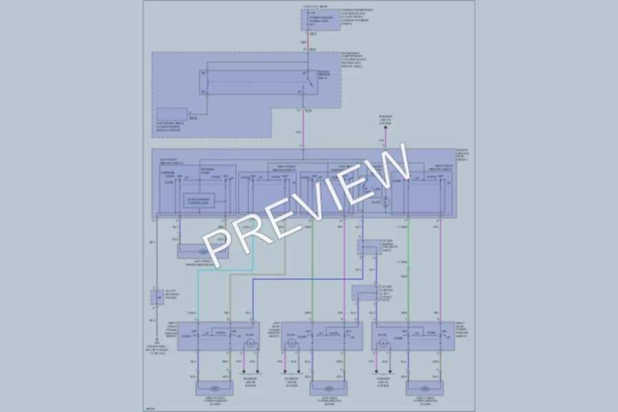 2004 Hyundai Sonata Power Windows wiring diagram preview