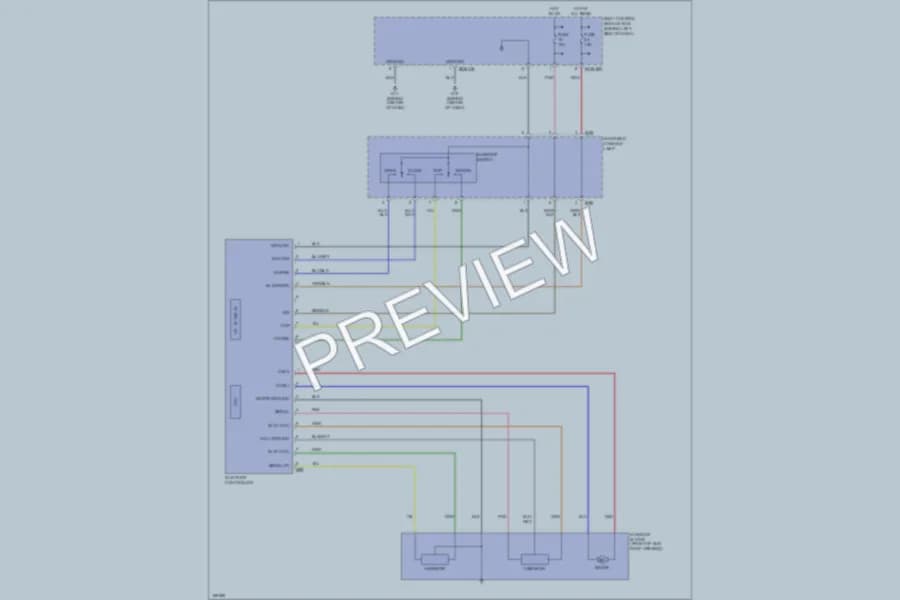 2004 Hyundai Tiburon Power Top Sunroof wiring diagram preview
