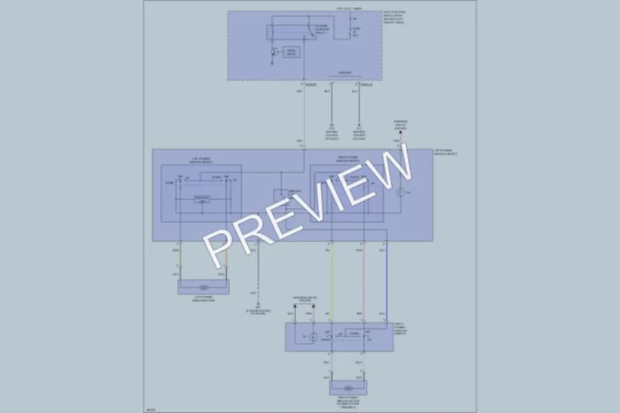 2004 Hyundai Tiburon Power Windows wiring diagram preview