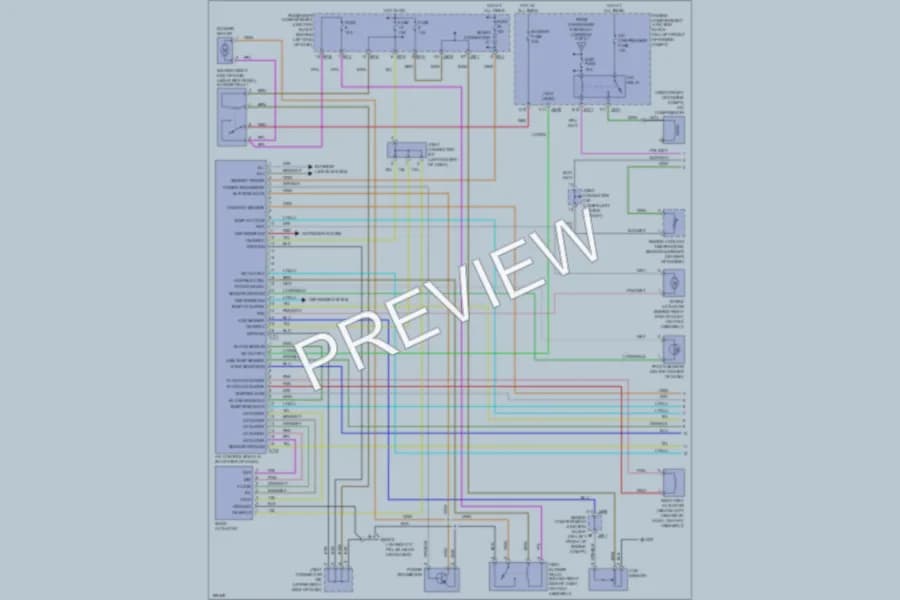 2004 Hyundai XG350 Air Conditioning wiring diagram preview