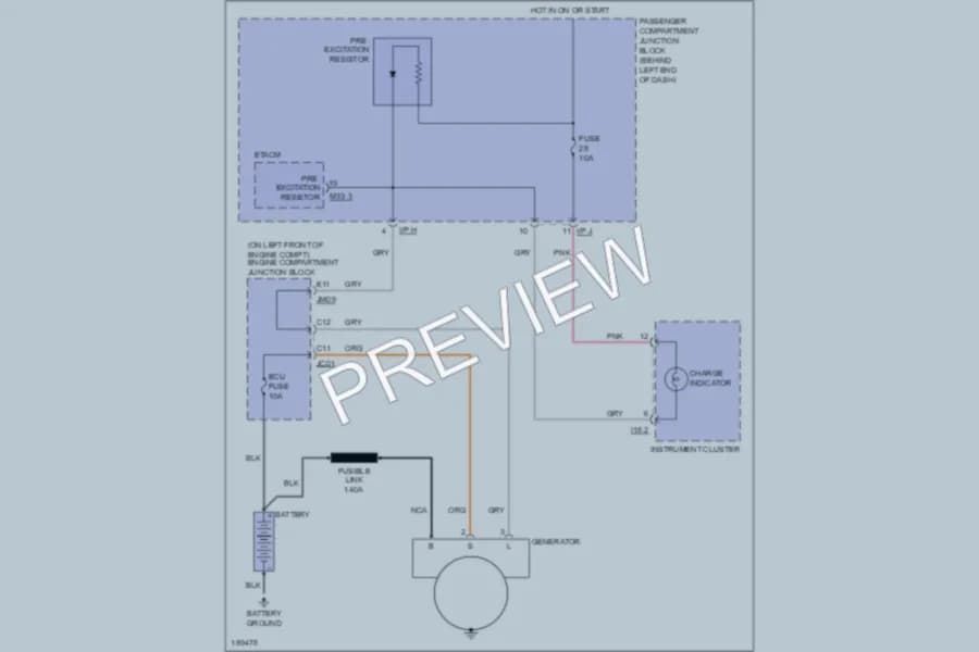 2004 Hyundai XG350 Starting Charging wiring diagram preview
