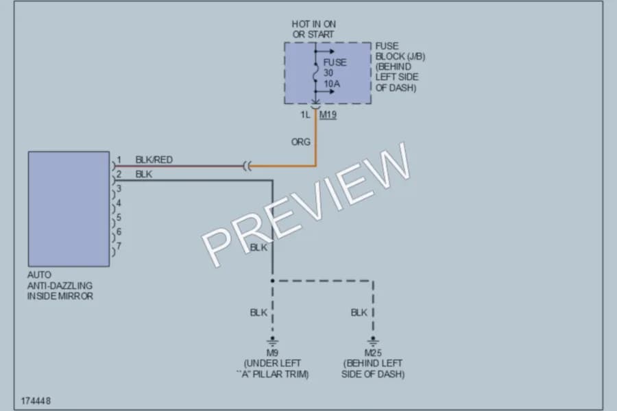 2004 Infiniti I35 Power Mirrors wiring diagram preview