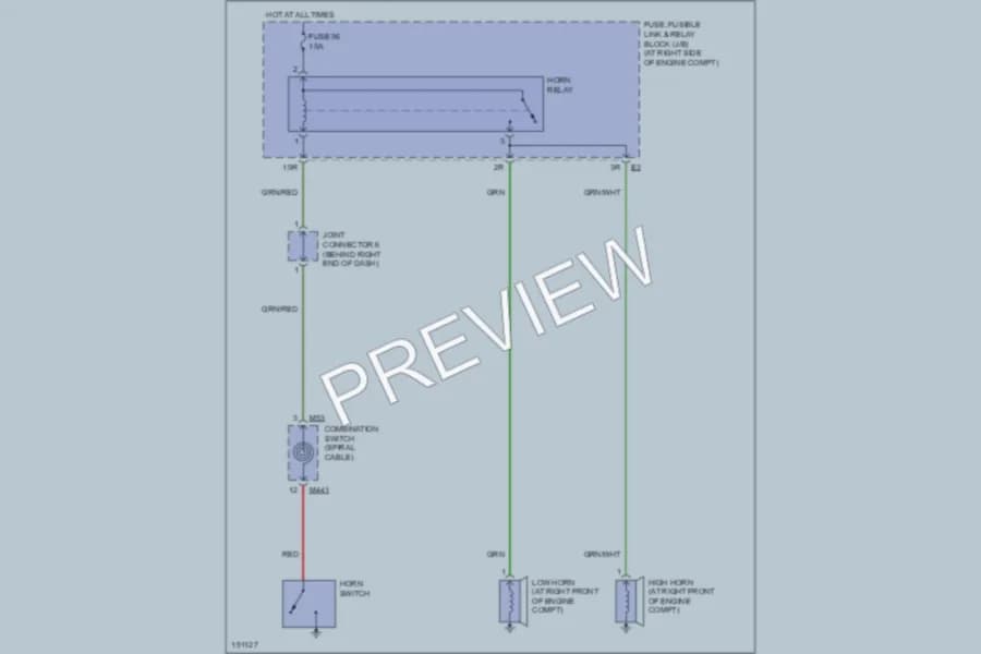 2004 Infiniti M45 Horn wiring diagram preview
