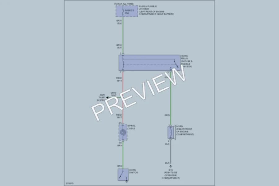 2004 Infiniti QX56 Horn wiring diagram preview