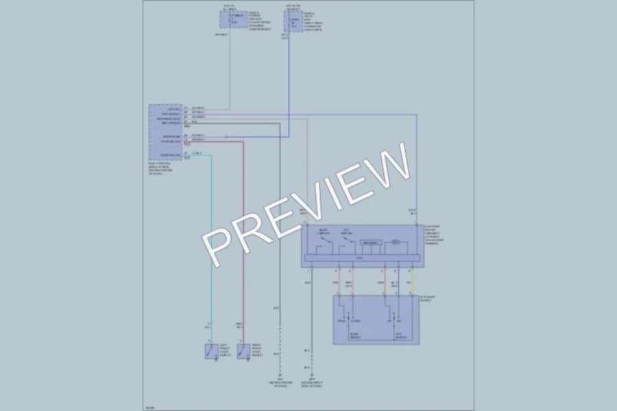 2004 Infiniti QX56 Power Top Sunroof wiring diagram preview
