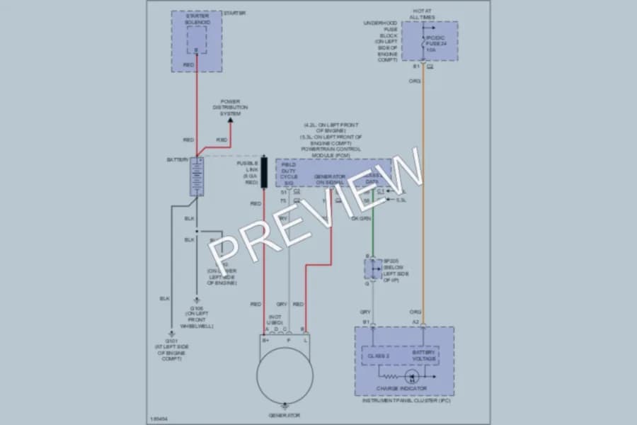 2004 Isuzu Ascender Starting Charging wiring diagram preview