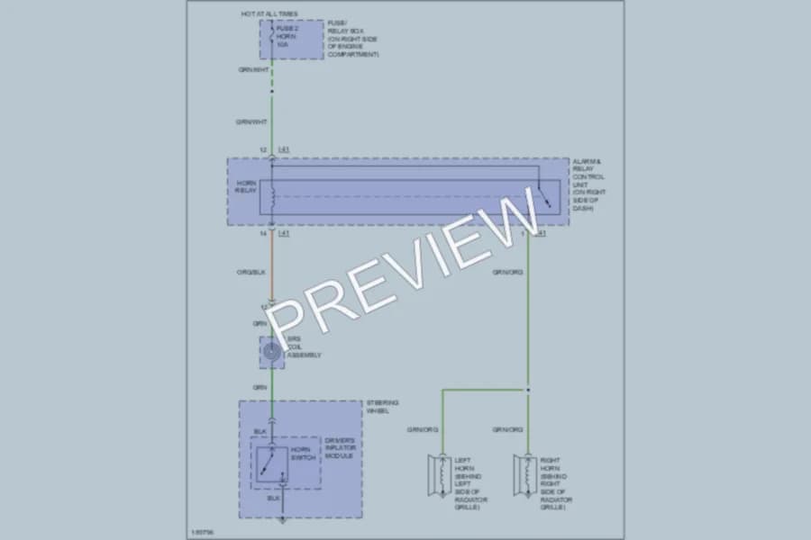 2004 Isuzu Axiom Horn wiring diagram preview