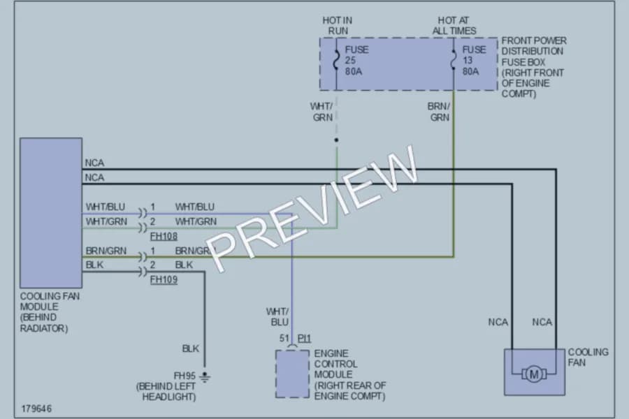2004 Jaguar SType Cooling Fan wiring diagram preview