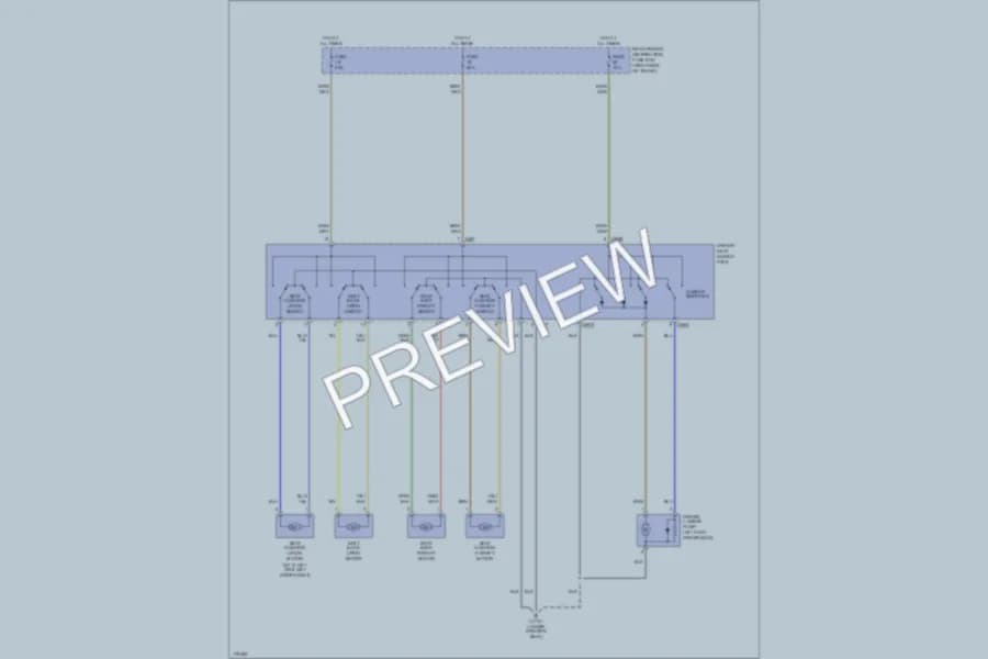 2004 Jaguar SType Power Seats wiring diagram preview