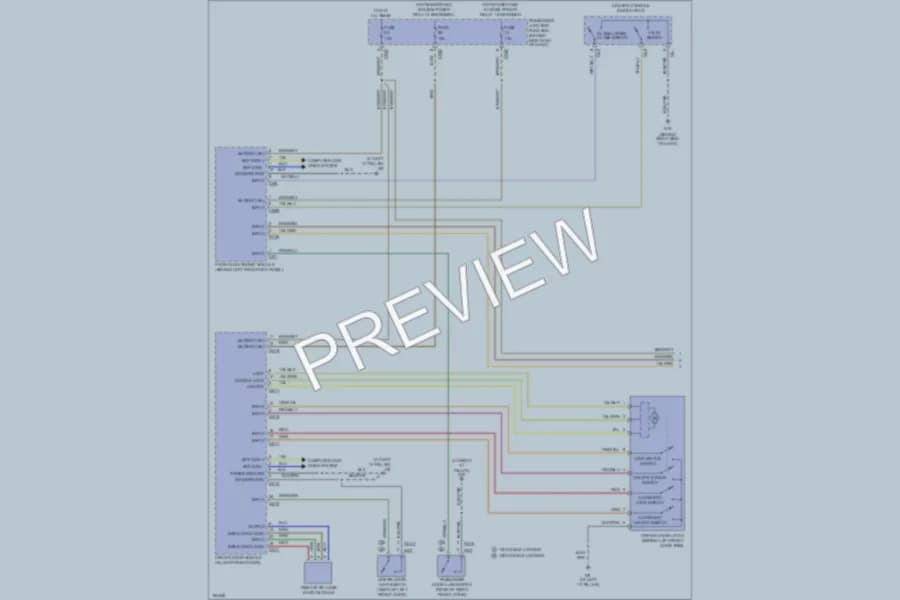 2004 Jaguar VandenPlas Power Door Locks wiring diagram preview