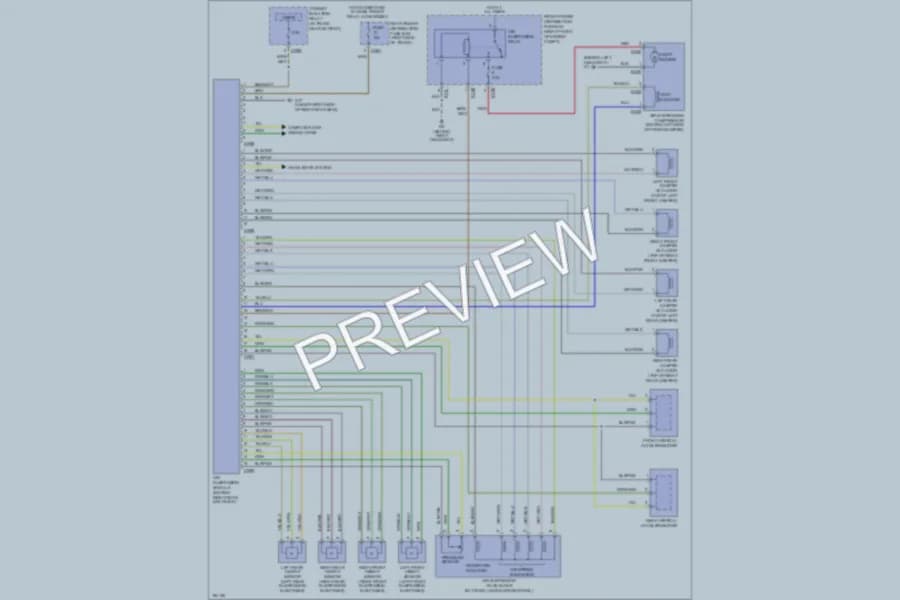 2004 Jaguar XJ8 Electronic Suspension wiring diagram preview