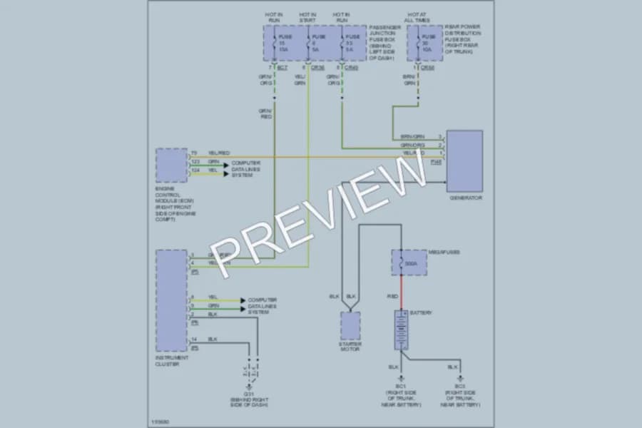 2004 Jaguar XJ8 Starting Charging wiring diagram preview