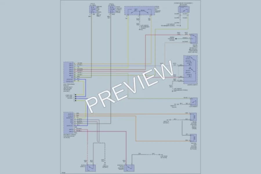 2004 Jaguar XK8 Trunk Tailgate Fuel Door wiring diagram preview