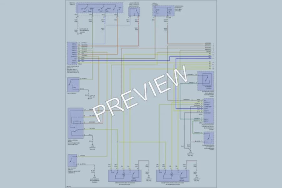 2004 Jaguar XKR Power Door Locks wiring diagram preview